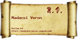 Madacsi Veron névjegykártya